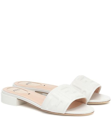 fendi ff embossed leather sandals|Women's Designer Sandals & Mules .